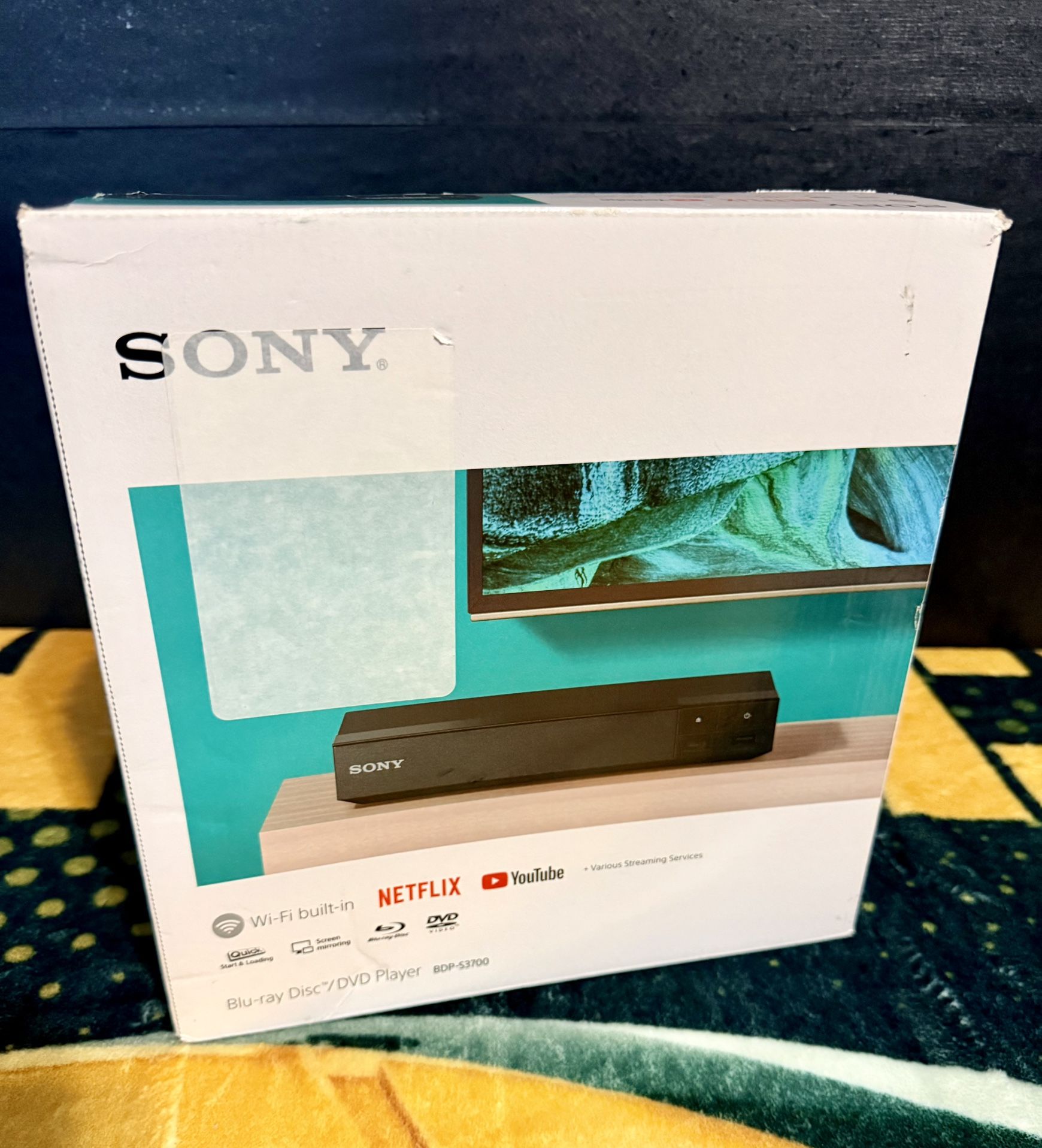 Sony BDP-S3700 WI-FI / Internet Ready Blu-Ray Player.
