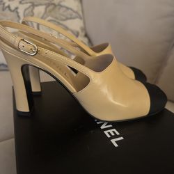AUTHENTIC CHANEL SHOES- Brand New Slingbacks - - Size 38