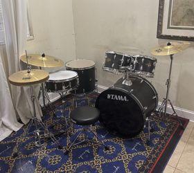 Tama & Meinl Drum Set & Drum Mat
