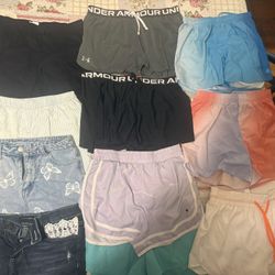 11 Pairs Girls Summer Shorts 14/16 In Great Condition 