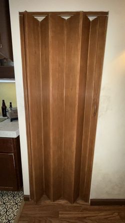 Wooden Accordion Doors Berkshire Folding Doors Natural Oak Hand Painted Stained By Hand 36” X 80”