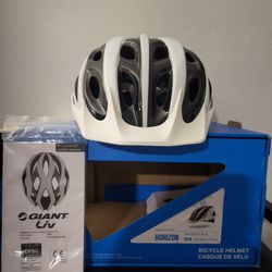 Giant LIV Horizon Bicycle Helmet White / Black Unisex Brand New 