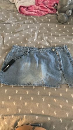 Micro mini jean skirt