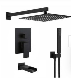 Black Brand New POP Kitchen & Bath Depot Rainfall Shower Faucet Set