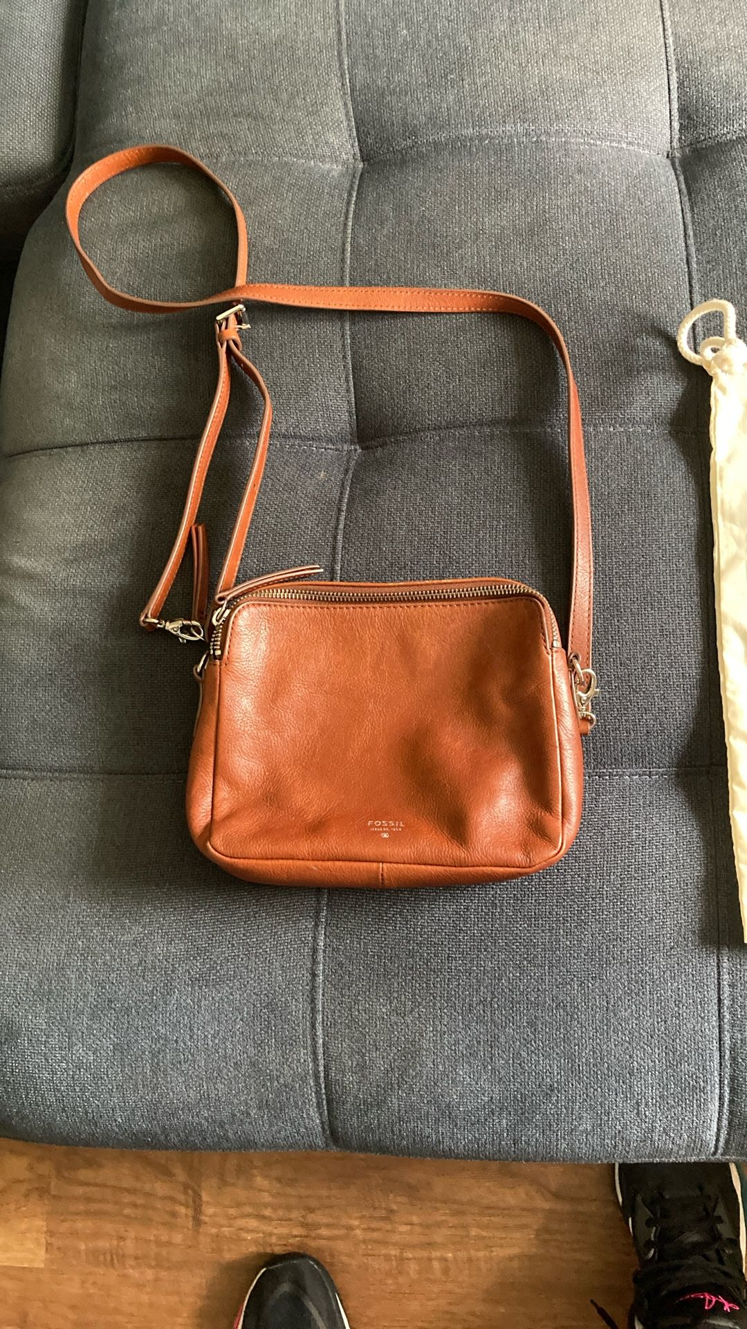 Fossil Leather Crossbody Bag W/ Cover