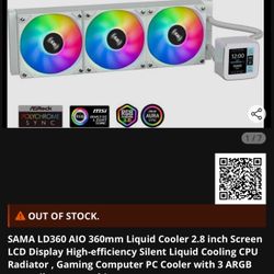 CPU Cooler 360mm Aio (Sealed Box)