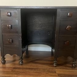 Vintage Hard Wood Desk 