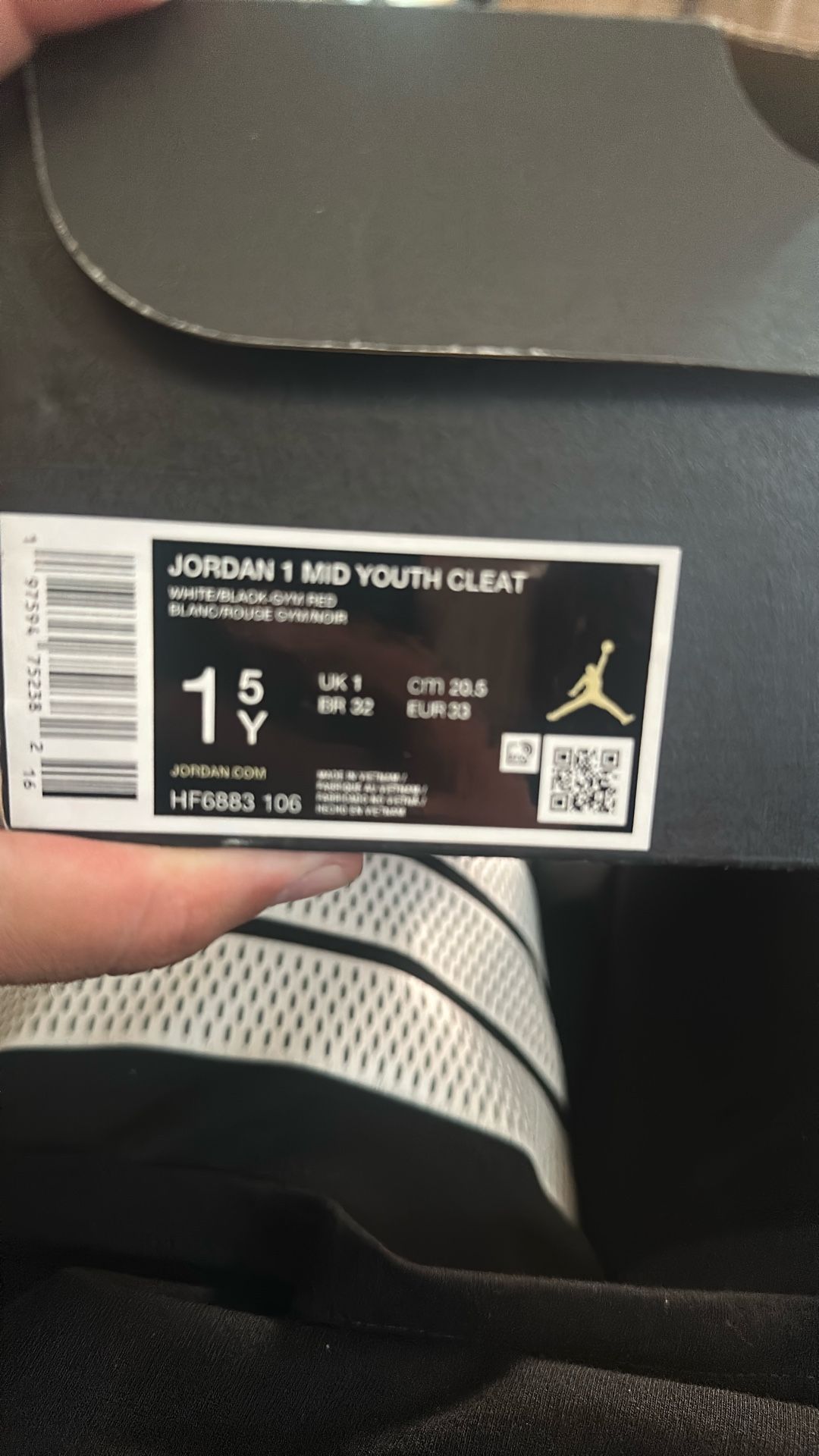 Jordan 1 Mid Youth Cleat