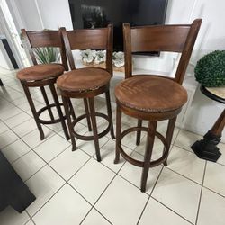 3 Wooden Chairs 