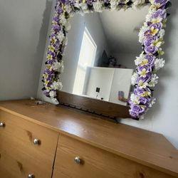 Attached Mirror And Drawers 
