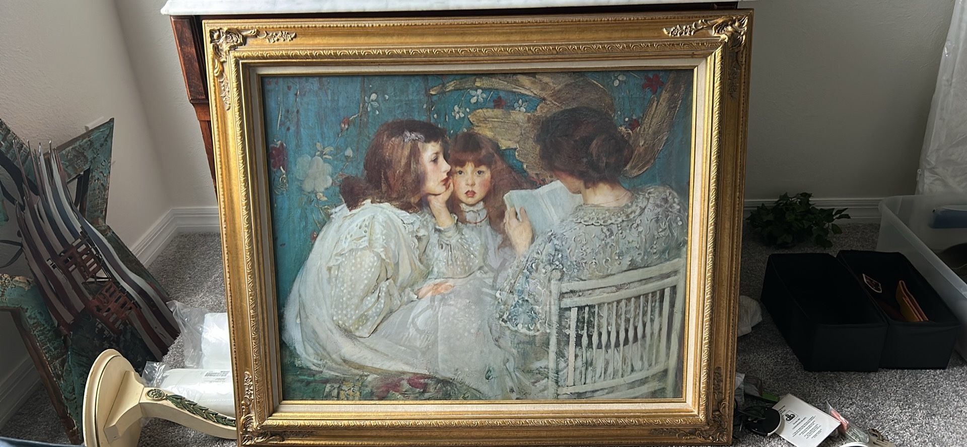 Vintage Picture In Gold Frame