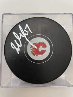 Calgary Flames Signed Puck By Milan Lucic