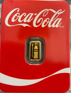 Coca Cola half gram .9999 gold bar