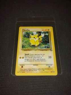 1999 Pokemon - Pikachu Game Card - 60/64 - in very good condition