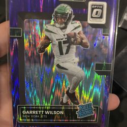 Garrett Wilson Purple Optic Shock Rated Rookie