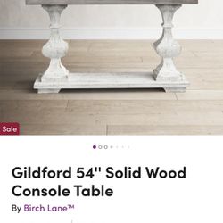 Solid Wood console Table 54”