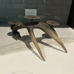 Faux Deer Antler 3 Puller Candle Holder 