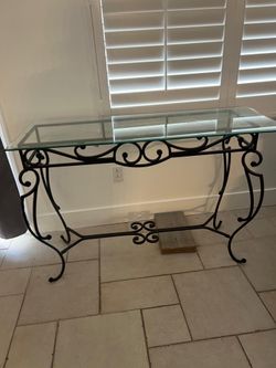 Glass end table