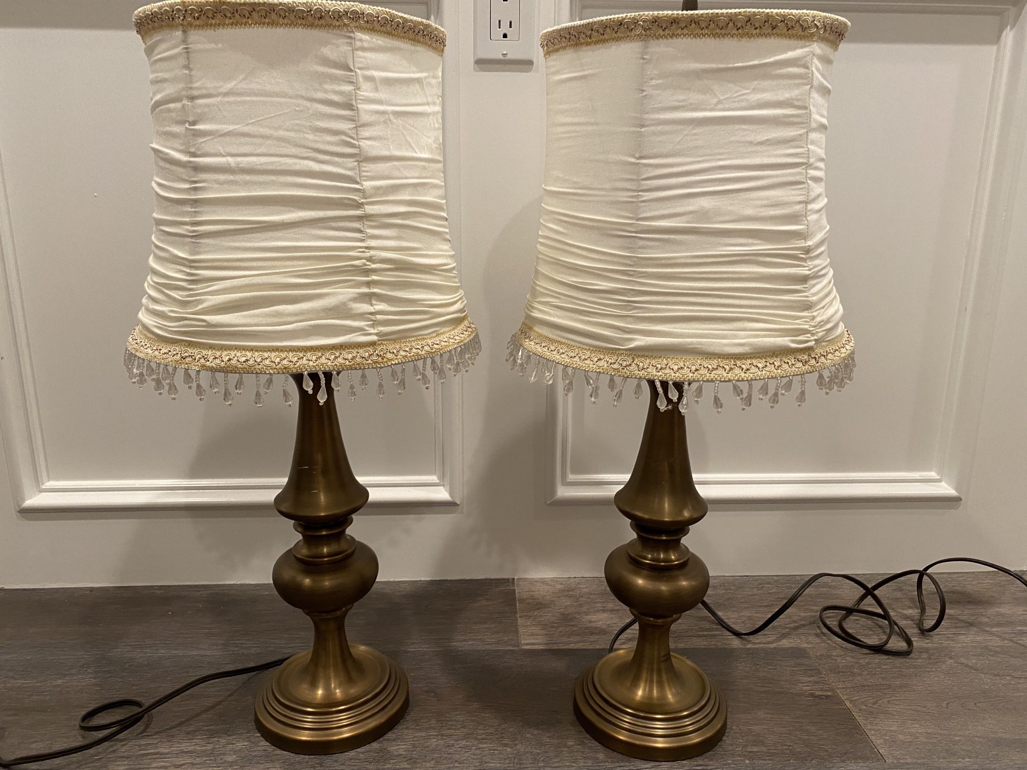 Set Of Two Gold Table Lamps