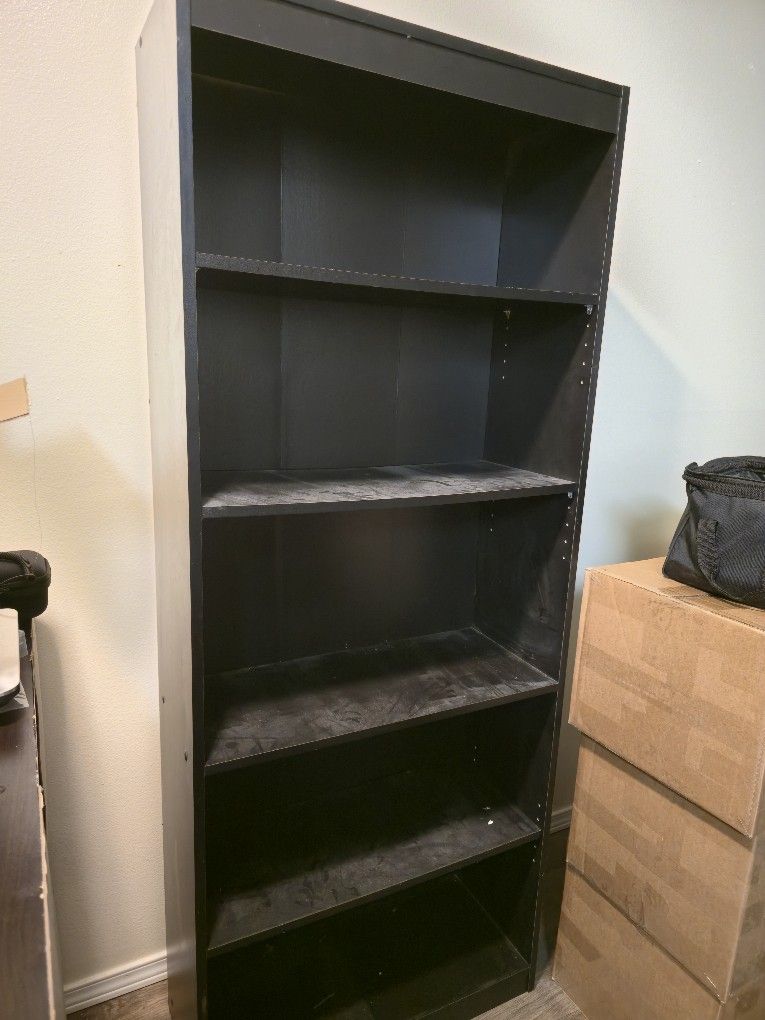 Tall Wooden Bookshelf