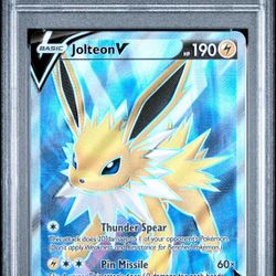 2021 POKEMON SWORD & SHIELD EVOLVING SKIES #177 FULL ART/JOLTEON V PSA 10