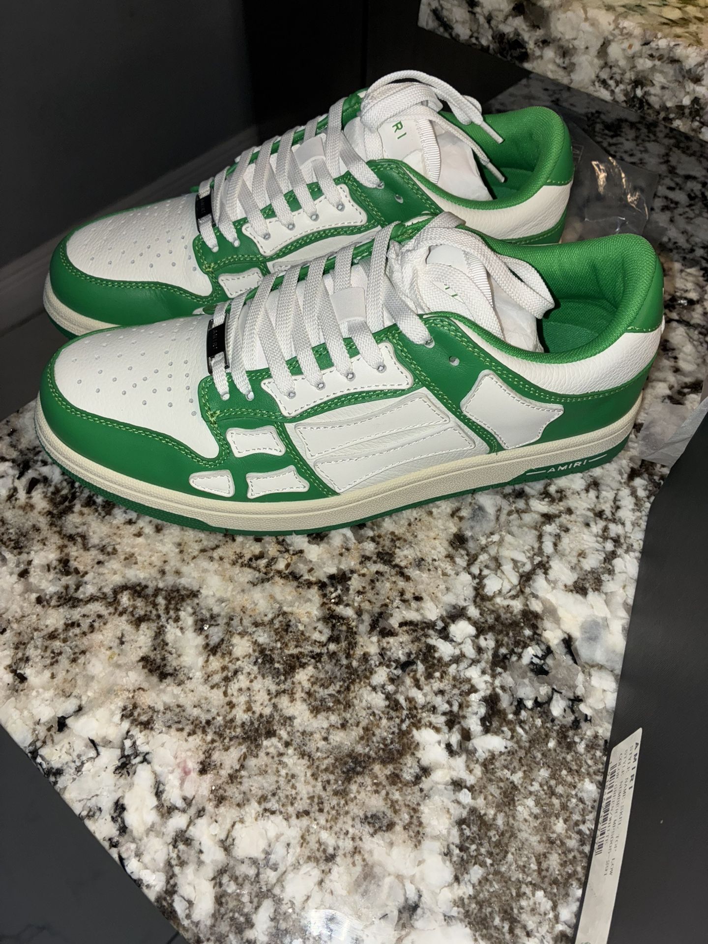 Amiri skel top low ‘Green White’