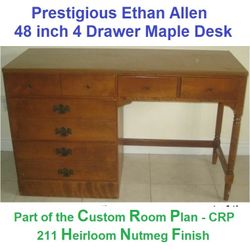 Great Prestigious Ethan Allen 48 inch Maple Desk
