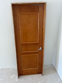 3-Panel Interior Wood Door with Frame