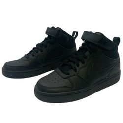 Nike Court Borough Mid 2 Big Kids Black Shoes US 4.5- Free Pickup 