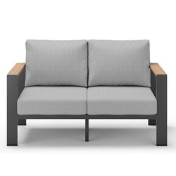 Outdoor Patio Furniture Loveseat, All Weather Patio Conversation Sets with Washable Thick Cushion, M