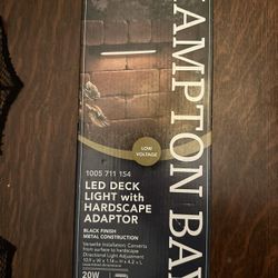 3x hampton bay led deck light with hardscape adaptor
