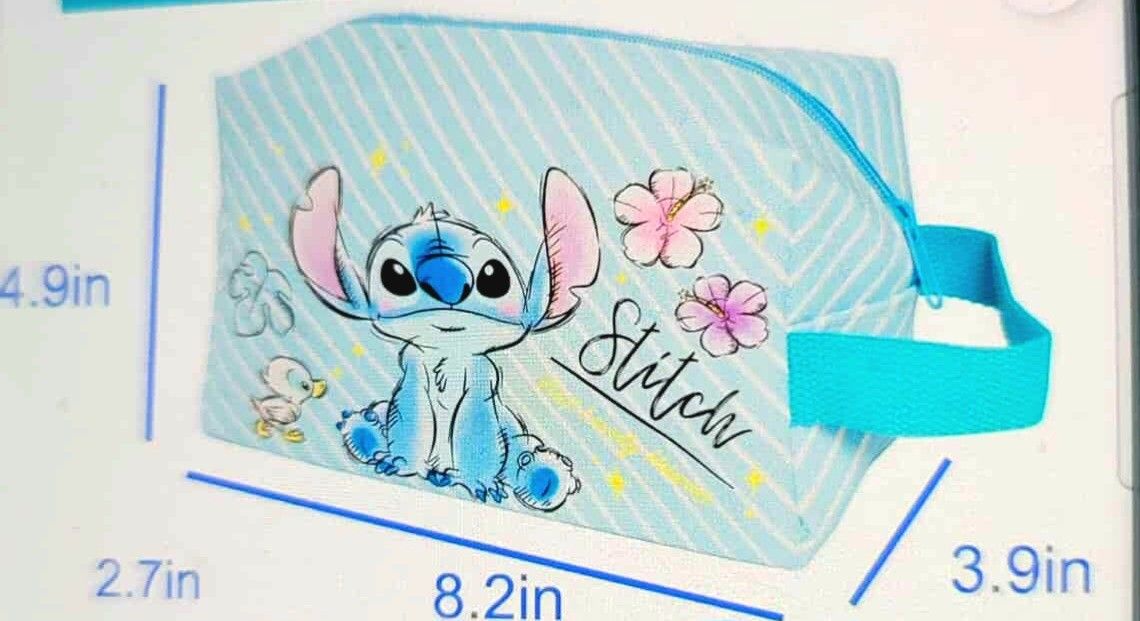 Disney stitch travel cosmetic bag