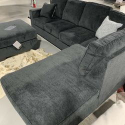 Discounted Price Altari Slate Gray 2 Piece Sectional Couch With Chaise Home Garden