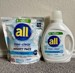All Free & Gentle Laundry Detergent $8 Each