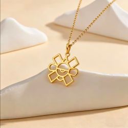 Aztec symbol necklace