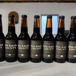 Craft beer empty bottles