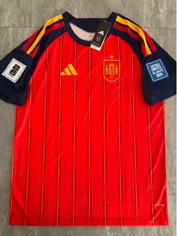 Spain 2026 World Cup Fan Version(Loose Fit) size 2XL(57cm) Home Jersey
