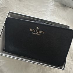 Kate Spade Glitter Black Bi-fold Wallet (medium)