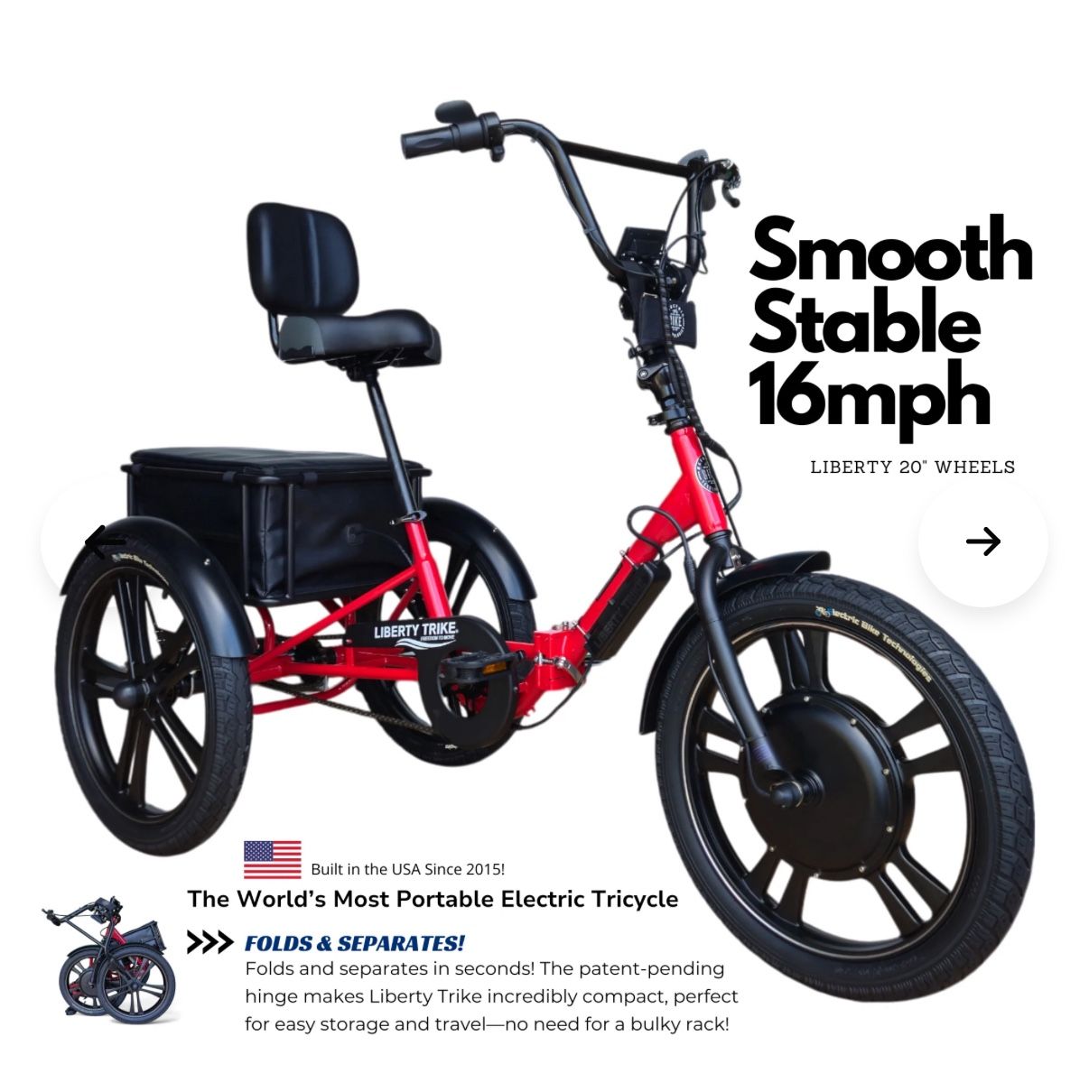 Liberty Trike 20” Electric Tricycle – Brand New in Box – $1,400 OBO