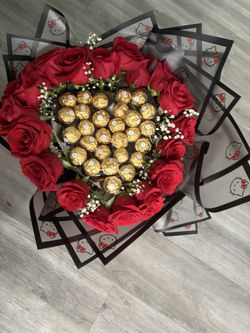 Roses And Chocolate Bouquet