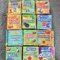 Baby First Soft Books/Bath Books, Soft Crinkly Cloth Books