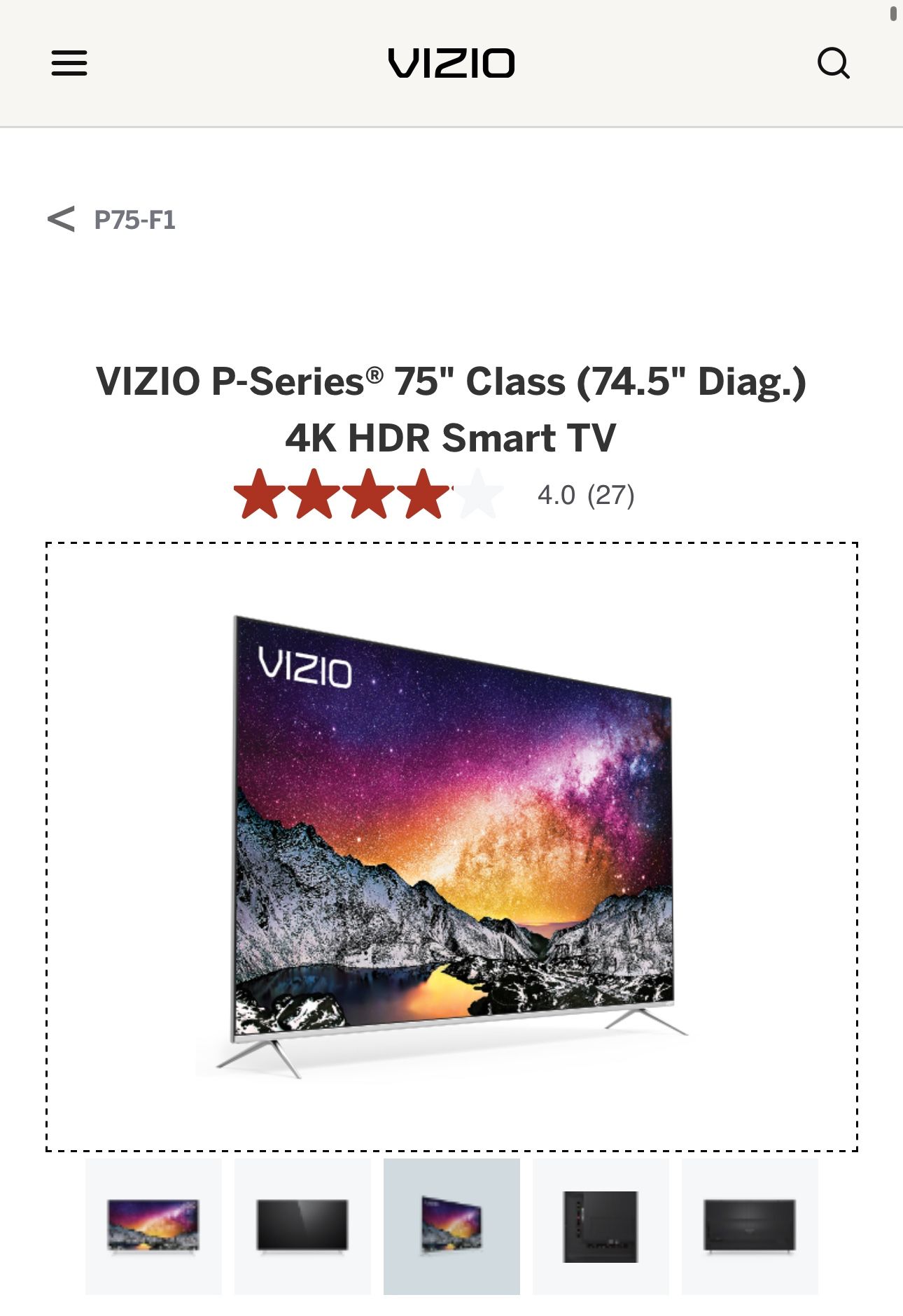 Vizio P-Series 75”