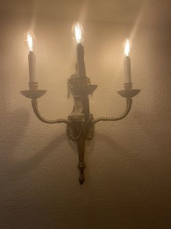 antique pair candle wall lights