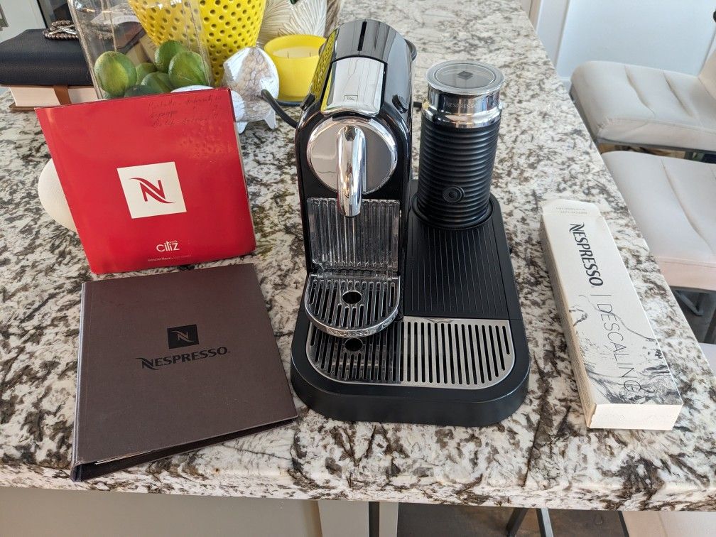 Nespresso CitiZ & Milk D120 Automatic Espresso Pod Machine w/Aeroccino Frother