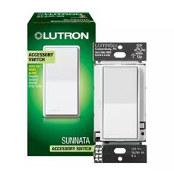 Lutron Sunnata On/Off Accessory Switch, only for use with Sunnata LED Dimmers, White (ST-ASR-WH) @C2-976