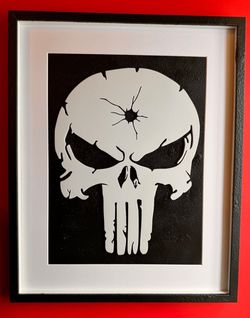 Punisher Custom made Wood Art frame