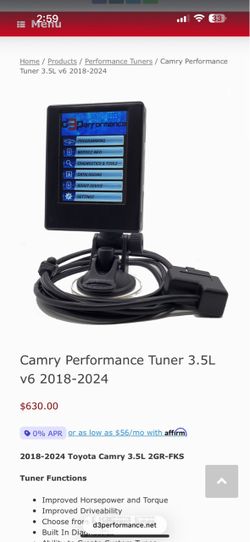 Toyota Camry (2018 - 2024) Tuner
