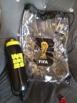 2026 Fifa sports bottle with clear see through back pack