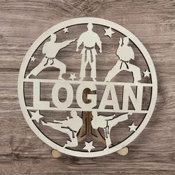 Personalized Martial Art Sign 12” Wood Sing 