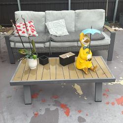 Outdoor Sofa With Coffee Table 